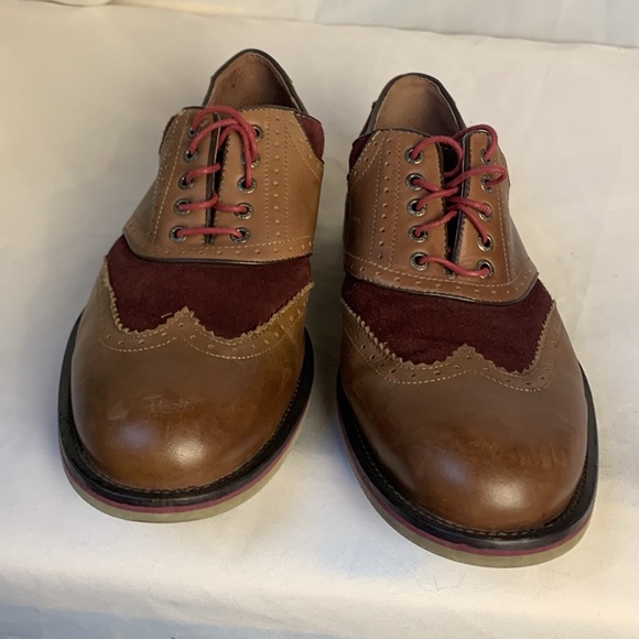 Johnston & Murphy Ellington burgundy Brown Wingtip Oxford Shoes Men's Sz 11M - Picture 5 of 13